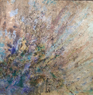 Acryl schilderij op doek, Maya Wildevuur, Explosie, 1991